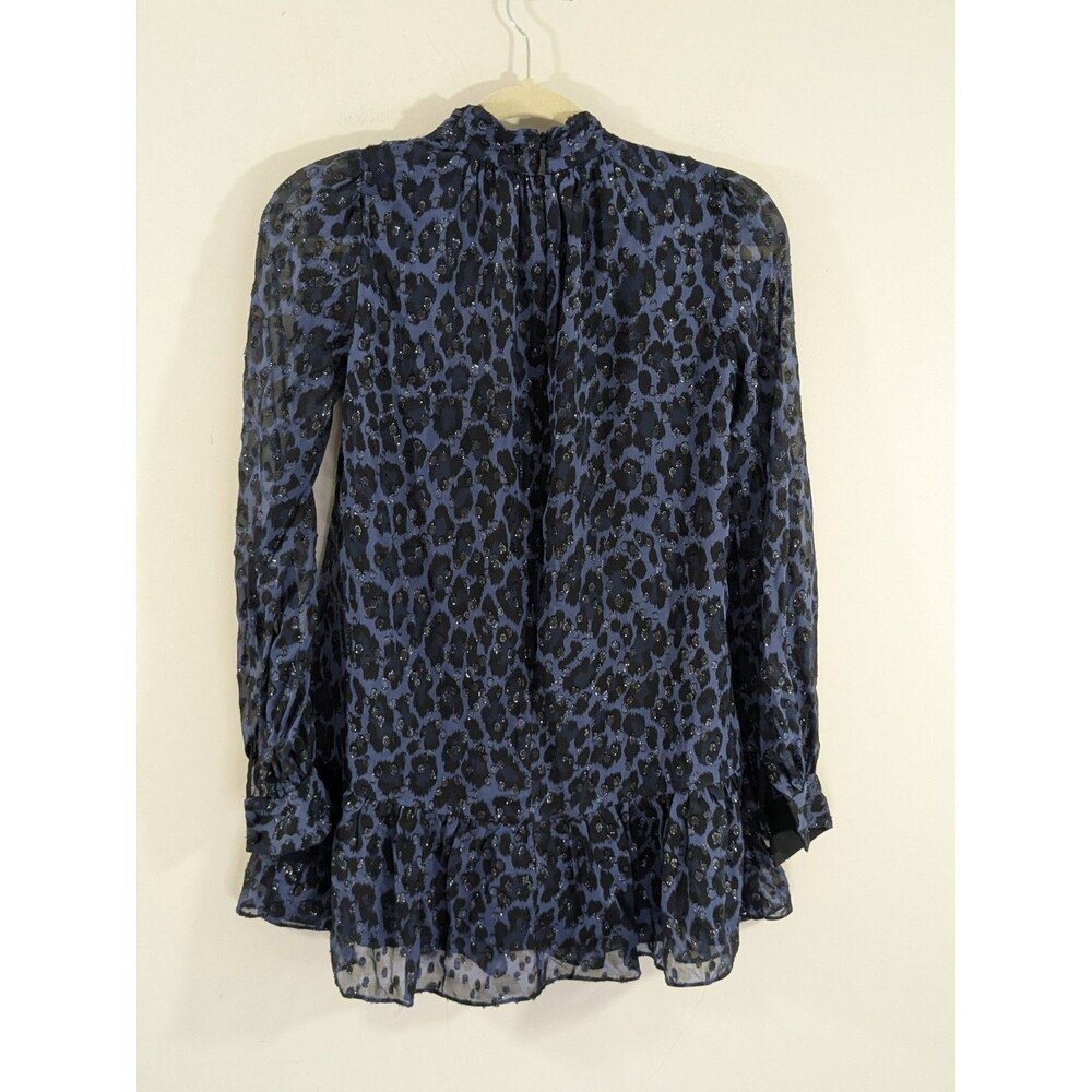 Kate Spade Leopard Print Clip Dot Mini Dress Sz 2XS Whimsygoth Moody Romantic - Picture 10 of 10